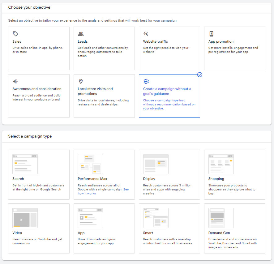 Google Ads - Types of Campaigns